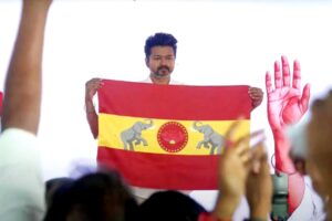 தமிழக வெற்றிக் கழகம் 110 இடங்களில் முன்னிலை!