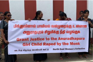பௌத்த துறவியால் சிறுமி பாலியல் துஸ்பிரயோகத்துக்கு உள்ளானமைக்கு நீதி கோரி யாழில் போராட்டம்!