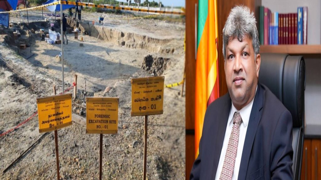 யாழ். செம்மணி மனித புதைகுழியை பார்வையிட வருகைதரும் நீதியமைச்சர் ஹர்சன நாணயக்கார!
