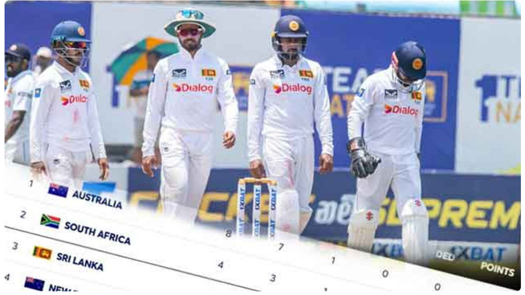 ICC டெஸ்ட் சேம்பியன்ஸிப் புள்ளிப்பட்டியலில் இலங்கை டெஸ்ட் கிரிக்கெட் அணி முன்னேற்றம்!