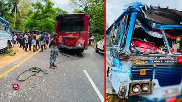அரச பேருந்தும், தனியார் பேருந்தும் மோதி விபத்து- 06 பேர் வைத்தியசாலையில்!!