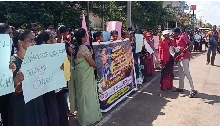உருத்திரபுரம் பகுதியில் 17 வயது சிறுமி உயிரிழந்த சம்பவம்- நீதி கோரி கவனயீர்ப்புப் போராட்டம்!